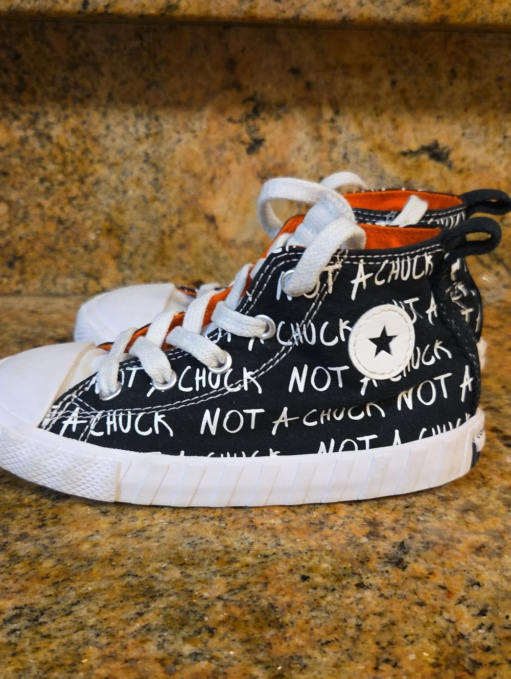 Kids Black 'Not A Chuck' High-Top Sneakers Size 10